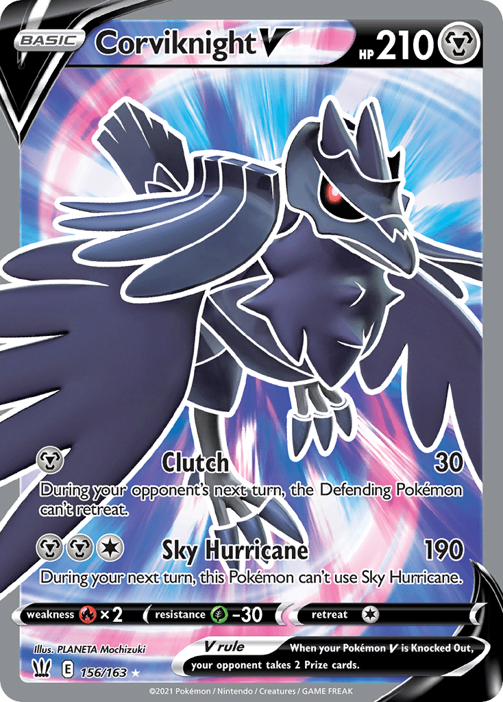 Corviknight V, carta 156 de Battle Styles