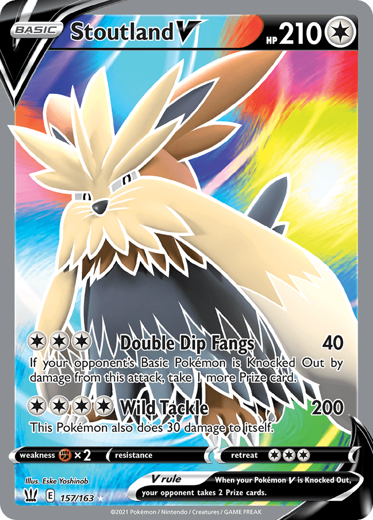 Stoutland V, carta 157 de Battle Styles
