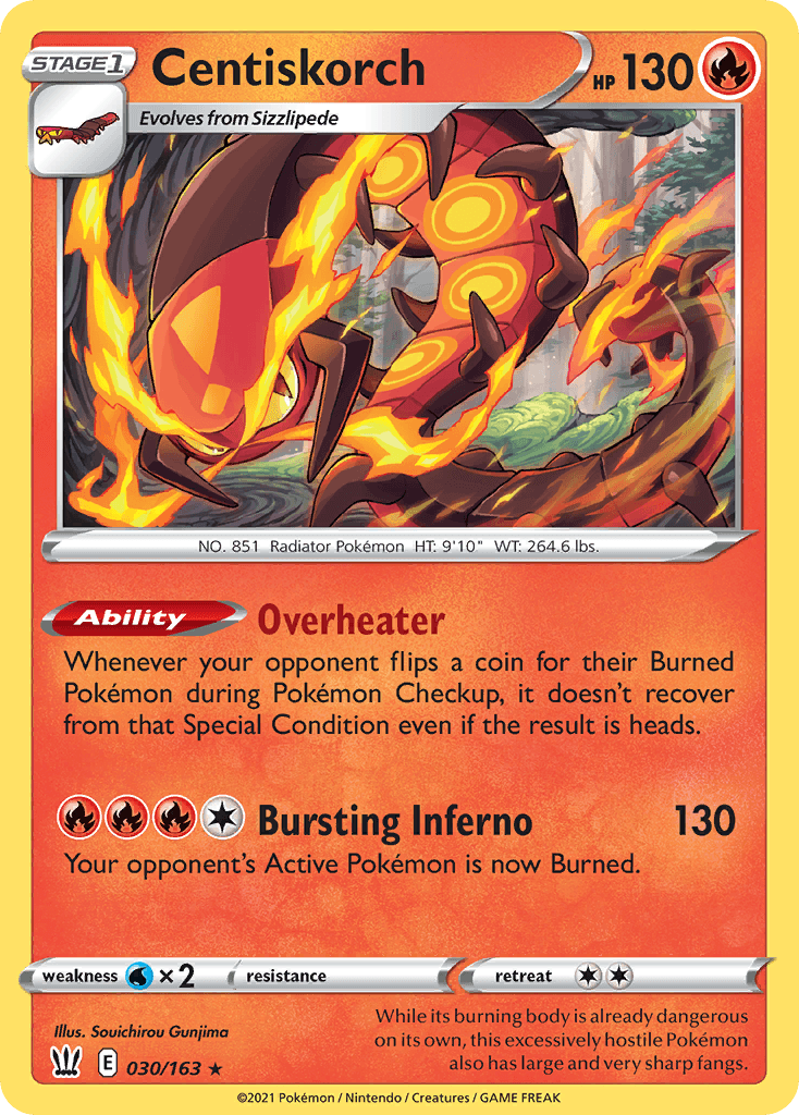 Centiskorch, carta 30 de Battle Styles