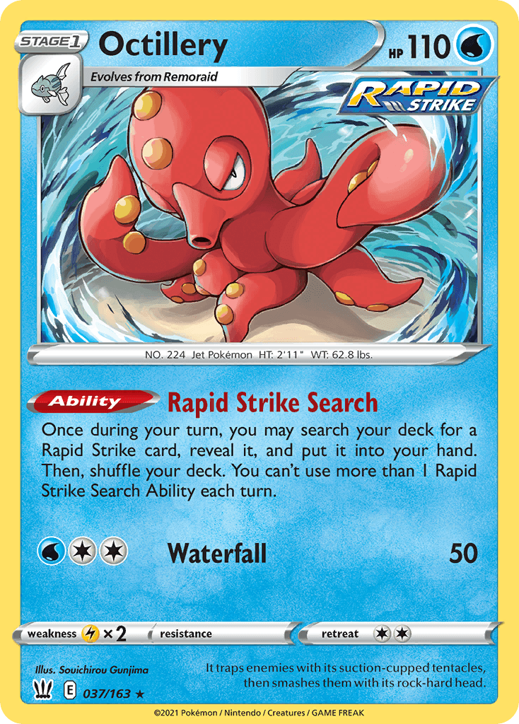 Octillery, carta 37 de Battle Styles