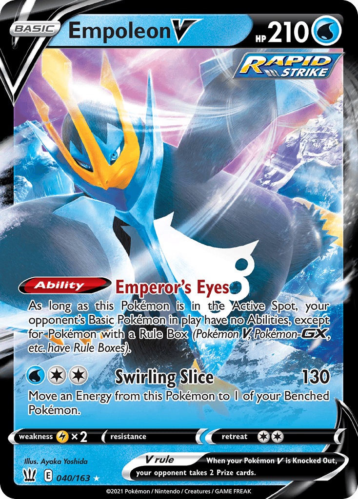 Empoleon V, carta 40 de Battle Styles