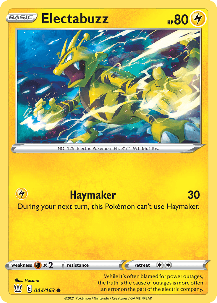 Electabuzz, carta 44 de Battle Styles
