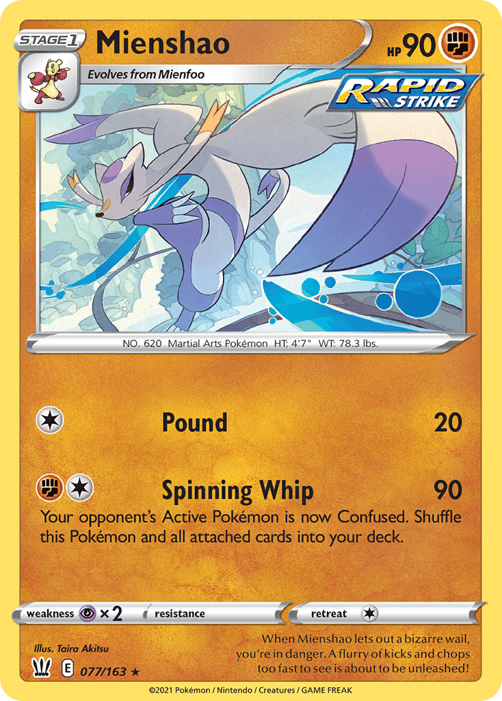 Mienshao, carta 77 de Battle Styles
