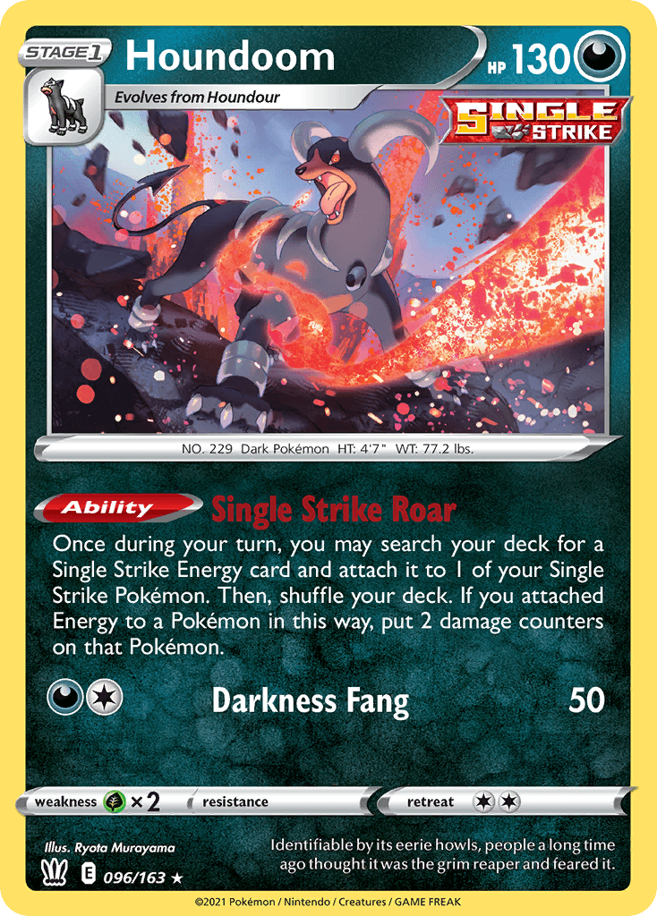 Houndoom, carta 96 de Battle Styles