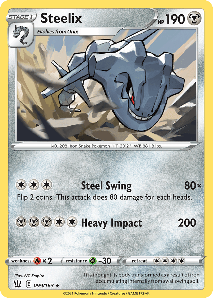 Steelix, carta 99 de Battle Styles