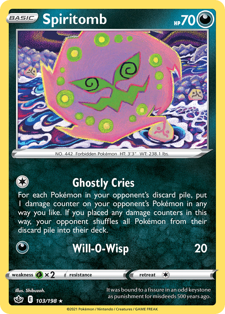 Spiritomb, carta 103 de Chilling Reign