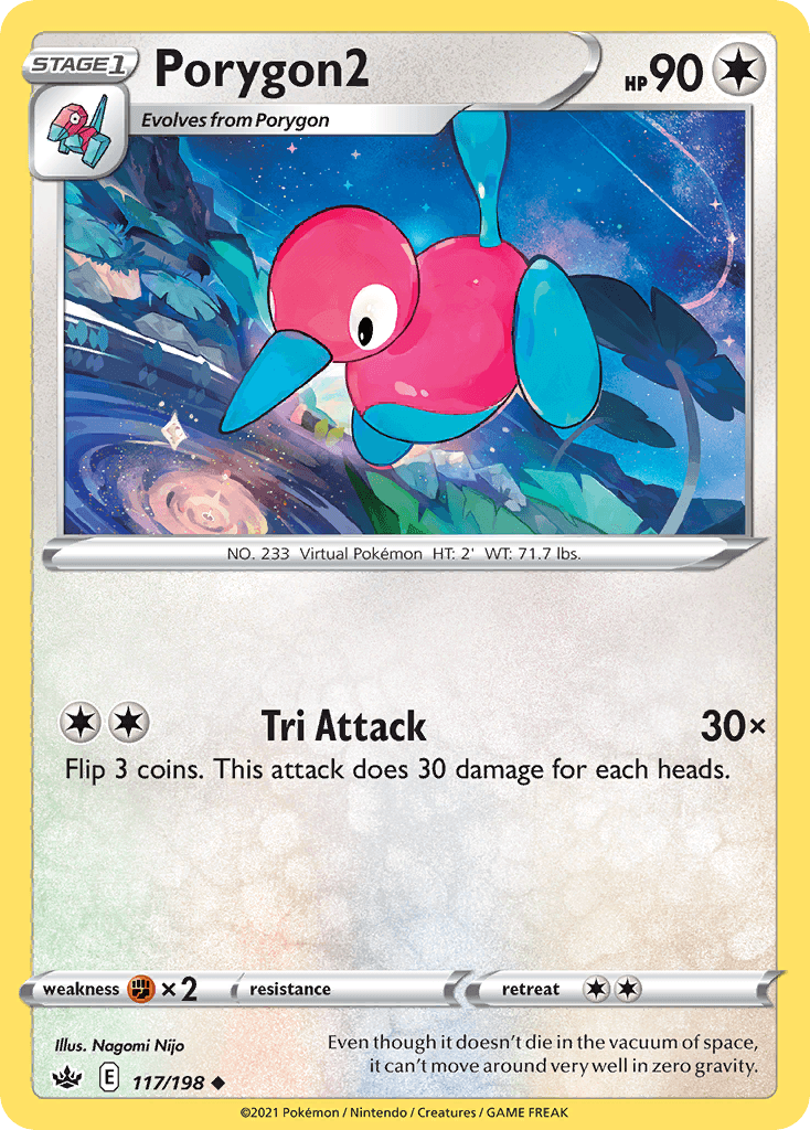 Porygon2, carta 117 de Chilling Reign