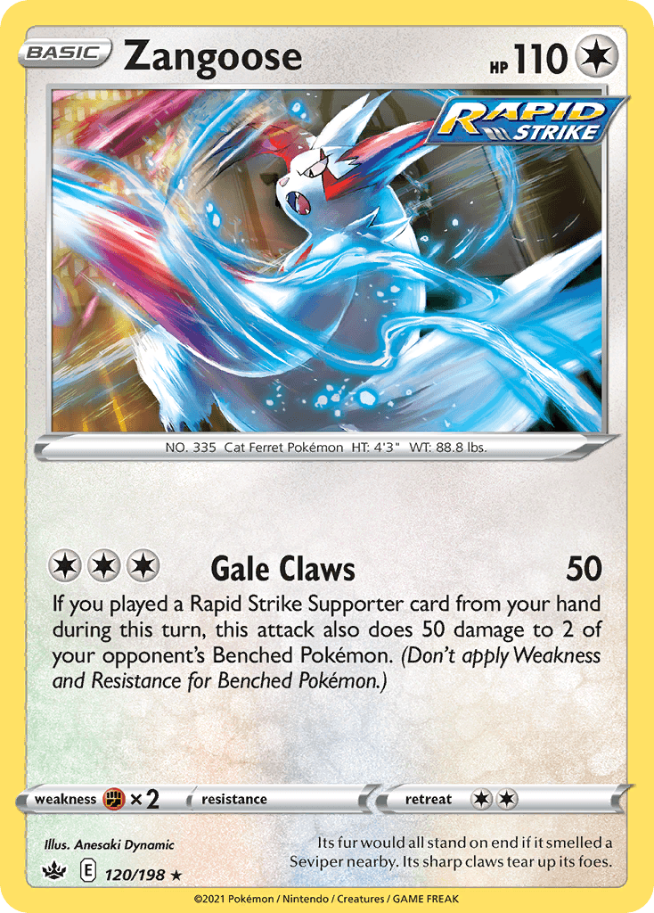 Zangoose, carta 120 de Chilling Reign