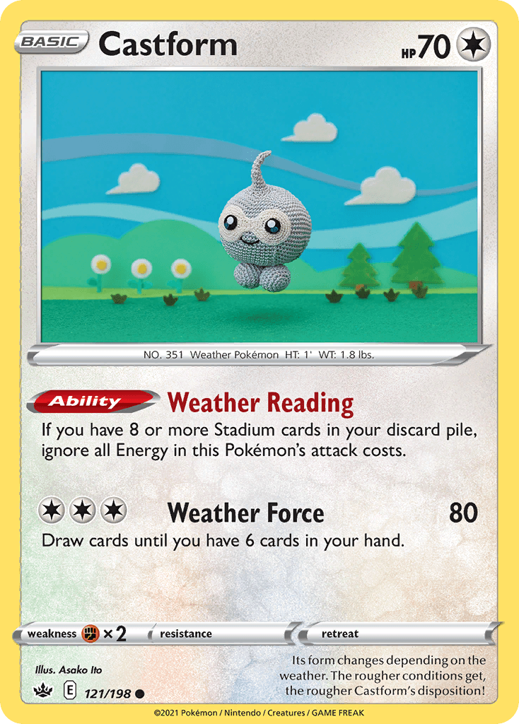 Castform, carta 121 de Chilling Reign