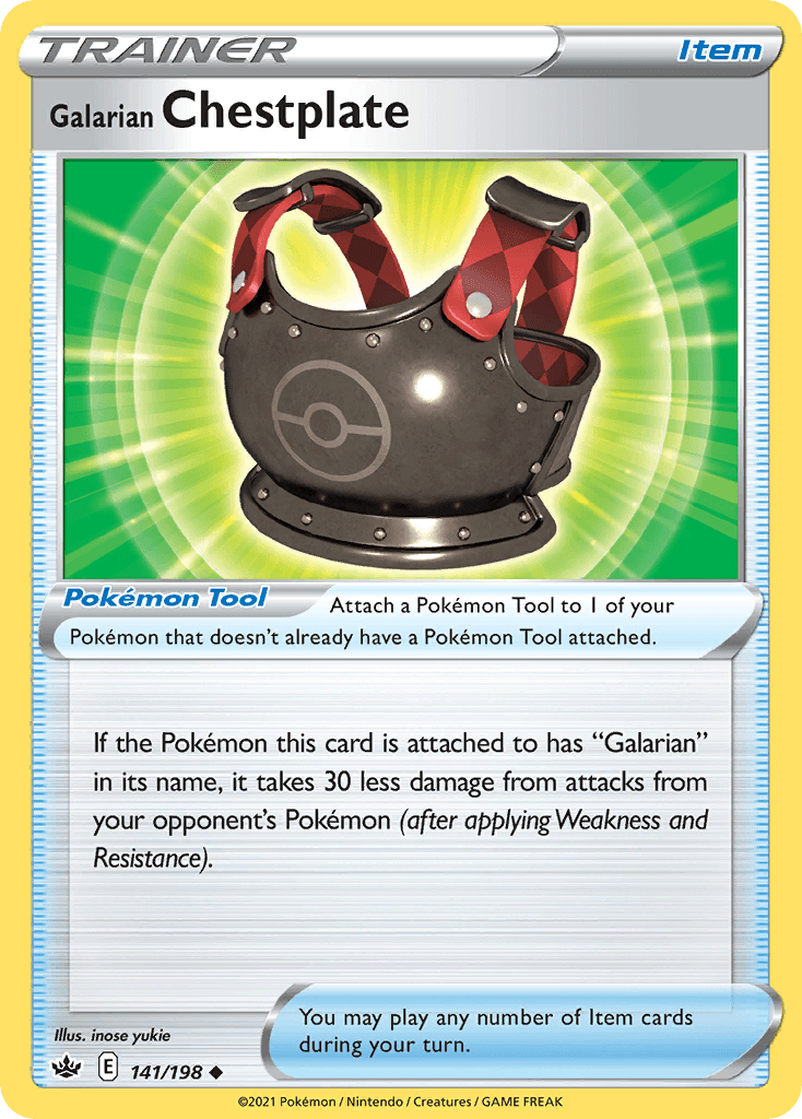 Galarian Chestplate, carta 141 de Chilling Reign