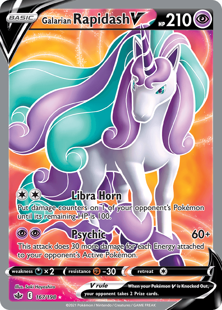 Galarian Rapidash V, carta 167 de Chilling Reign