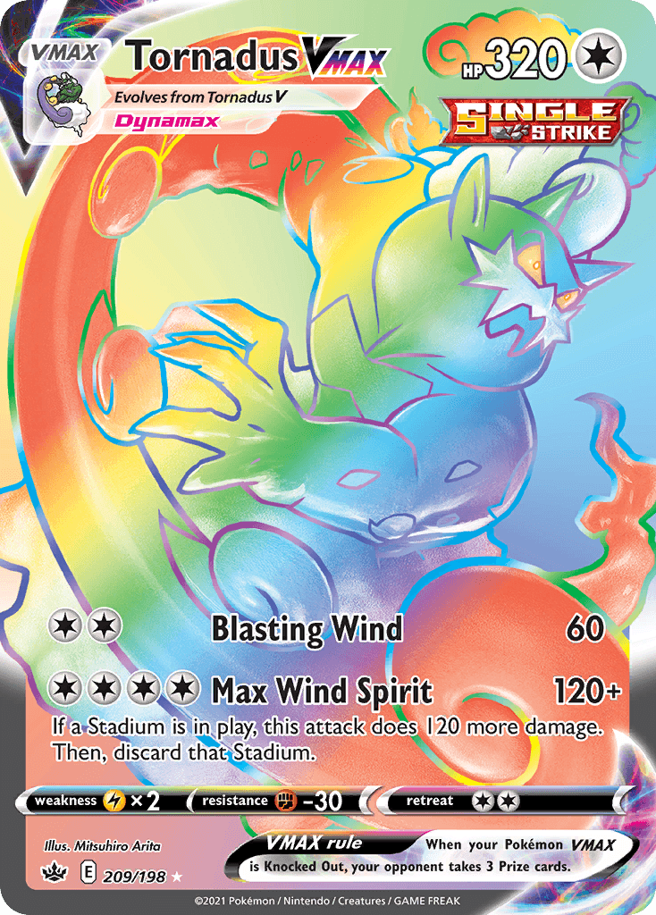 Tornadus VMAX, carta 209 de Chilling Reign