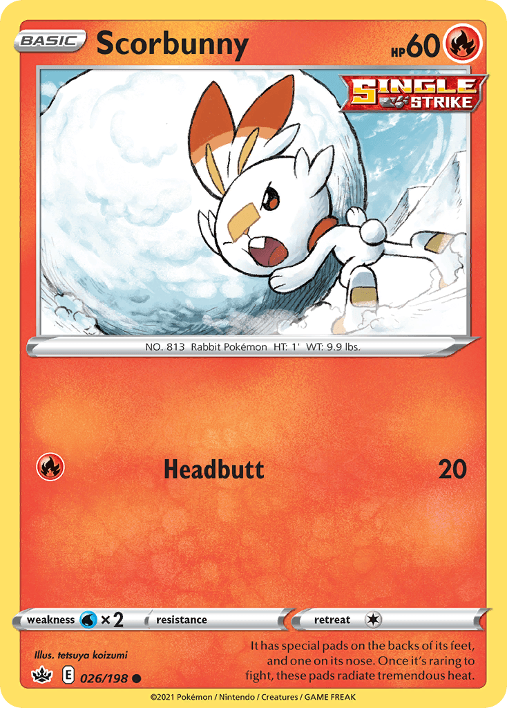 Scorbunny, carta 26 de Chilling Reign