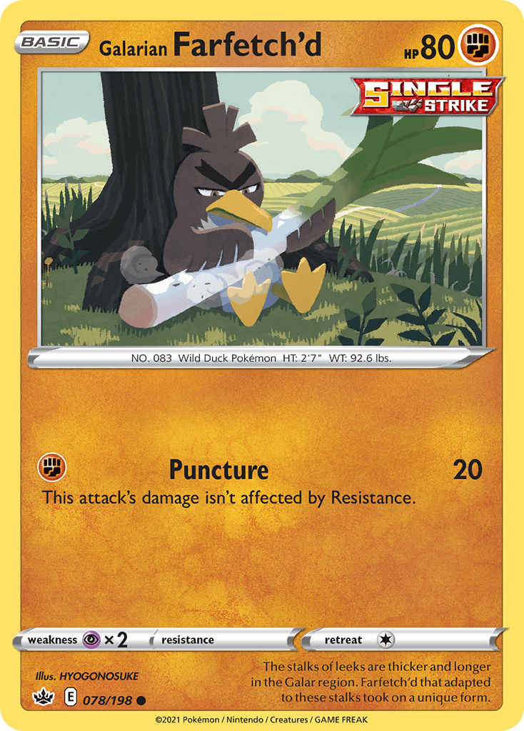 Galarian Farfetch'd, carta 78 de Chilling Reign