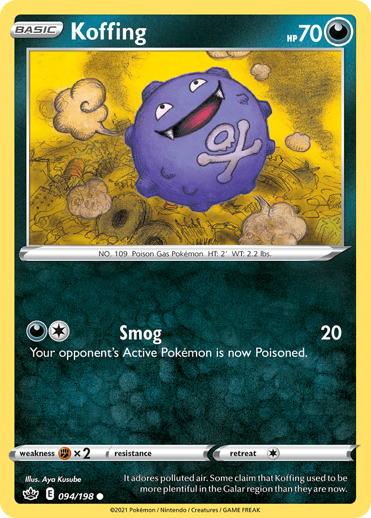 Koffing, carta 94 de Chilling Reign