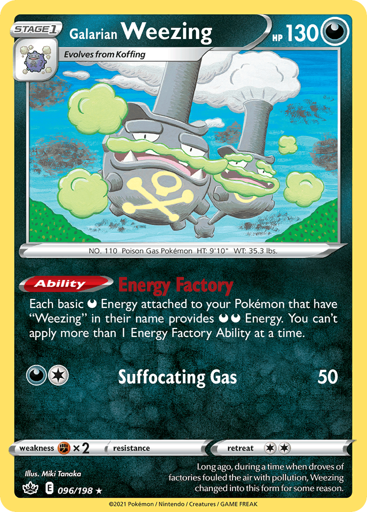 Galarian Weezing, carta 96 de Chilling Reign