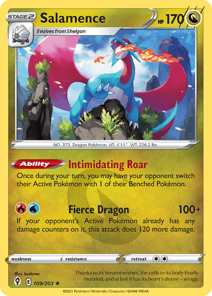 Salamence, carta 109 de Evolving Skies