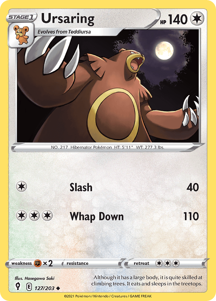 Ursaring, carta 127 de Evolving Skies