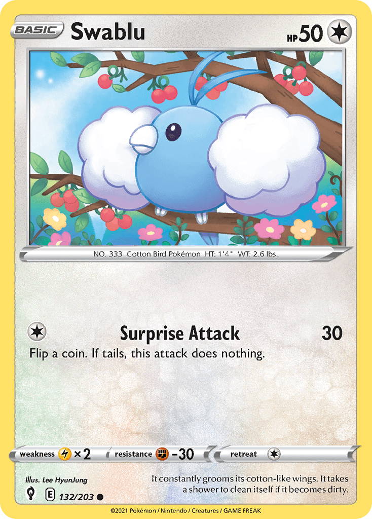 Swablu, carta 132 de Evolving Skies