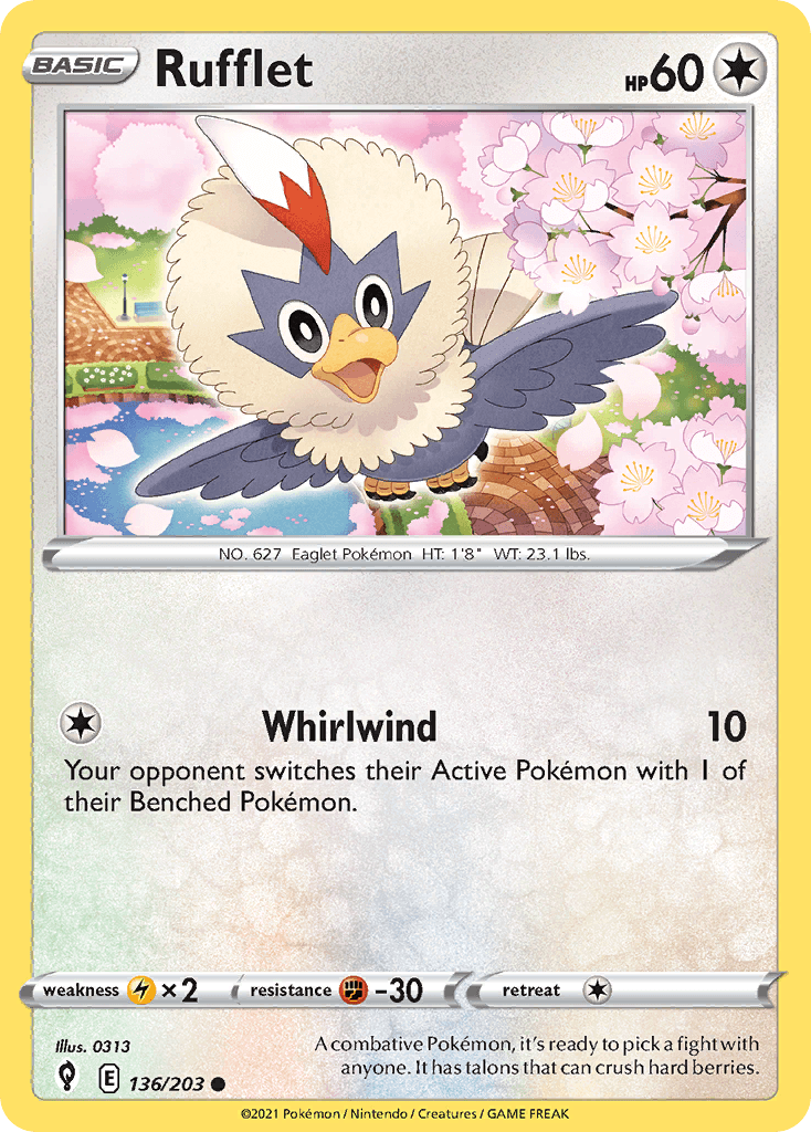 Rufflet, carta 136 de Evolving Skies