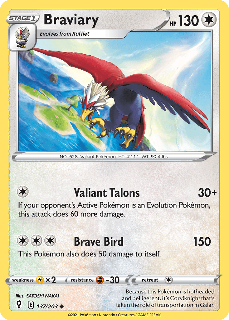 Braviary, carta 137 de Evolving Skies