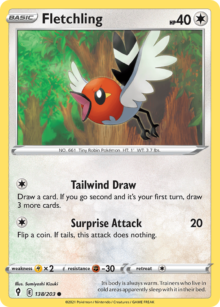Fletchling, carta 138 de Evolving Skies
