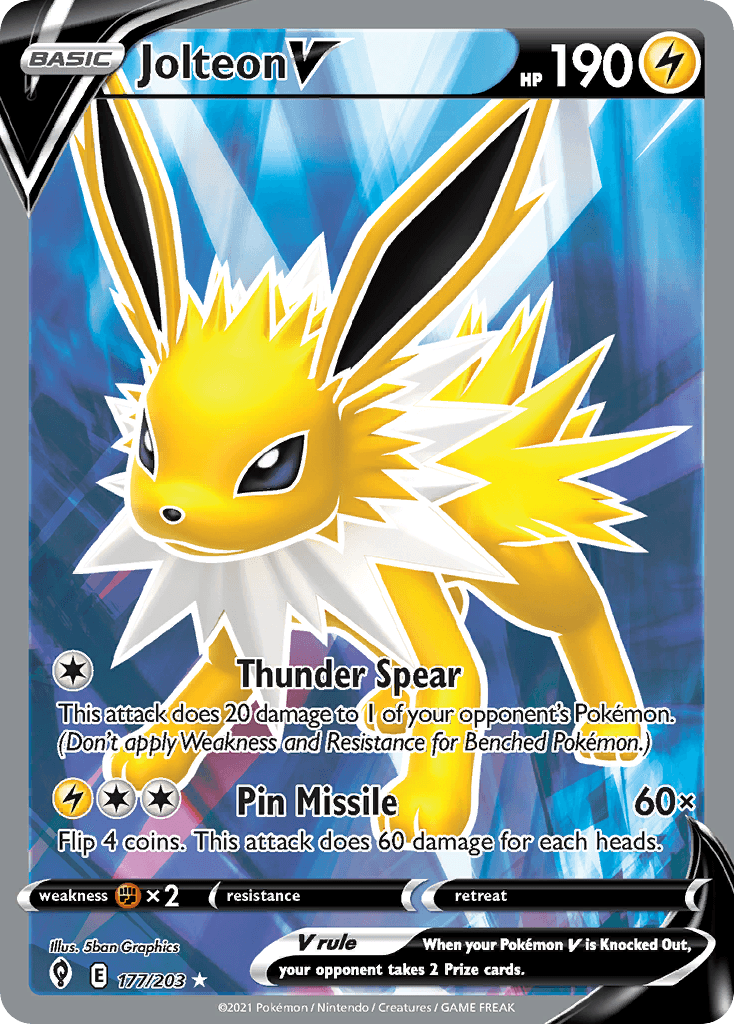Jolteon V, carta 177 de Evolving Skies