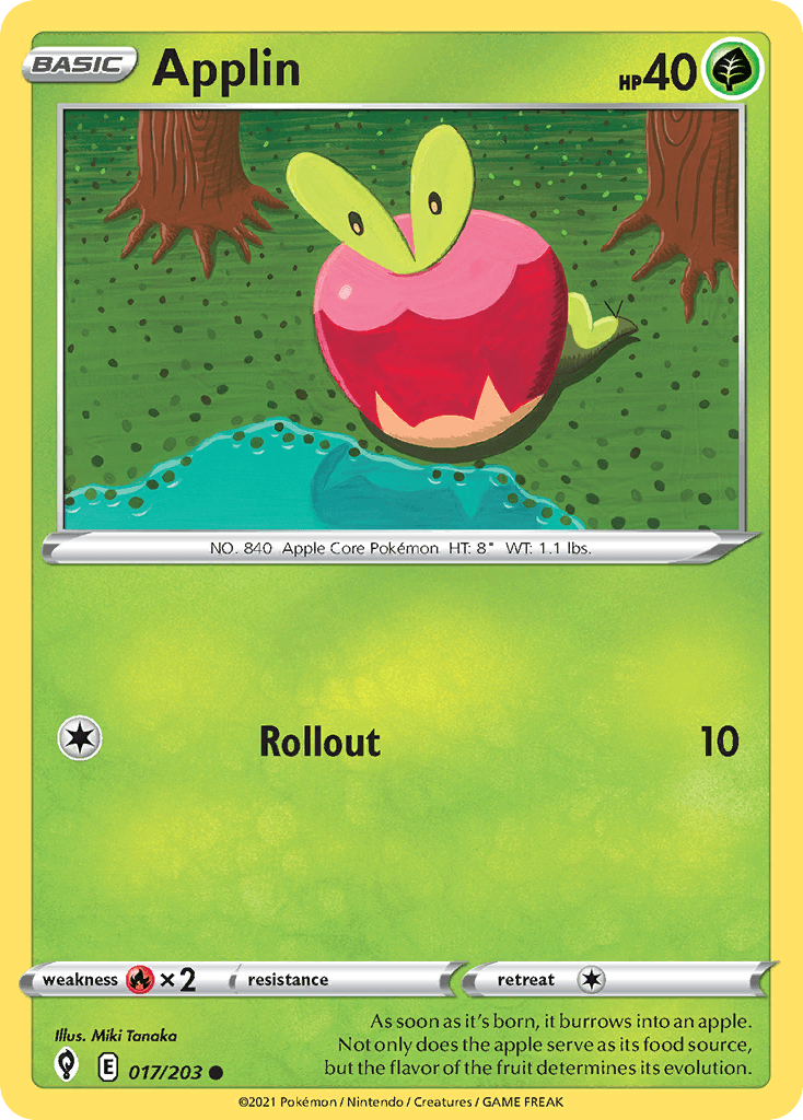 Applin, carta 17 de Evolving Skies