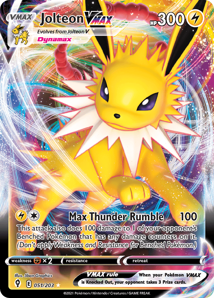 Jolteon VMAX, carta 51 de Evolving Skies
