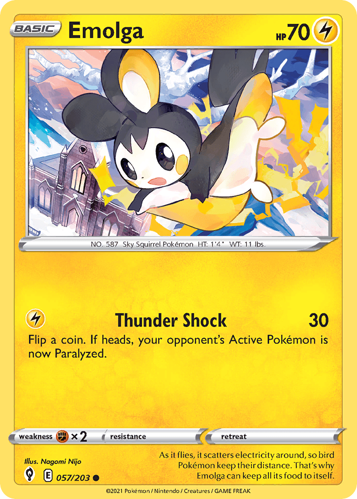 Emolga, carta 57 de Evolving Skies