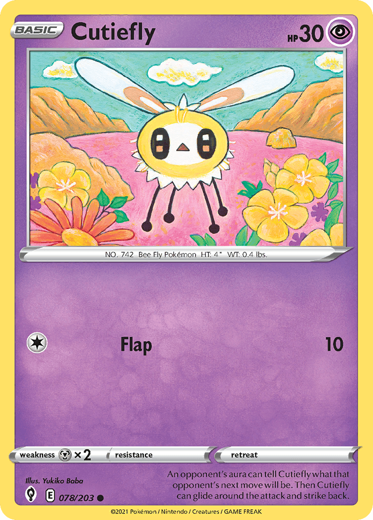 Cutiefly, carta 78 de Evolving Skies