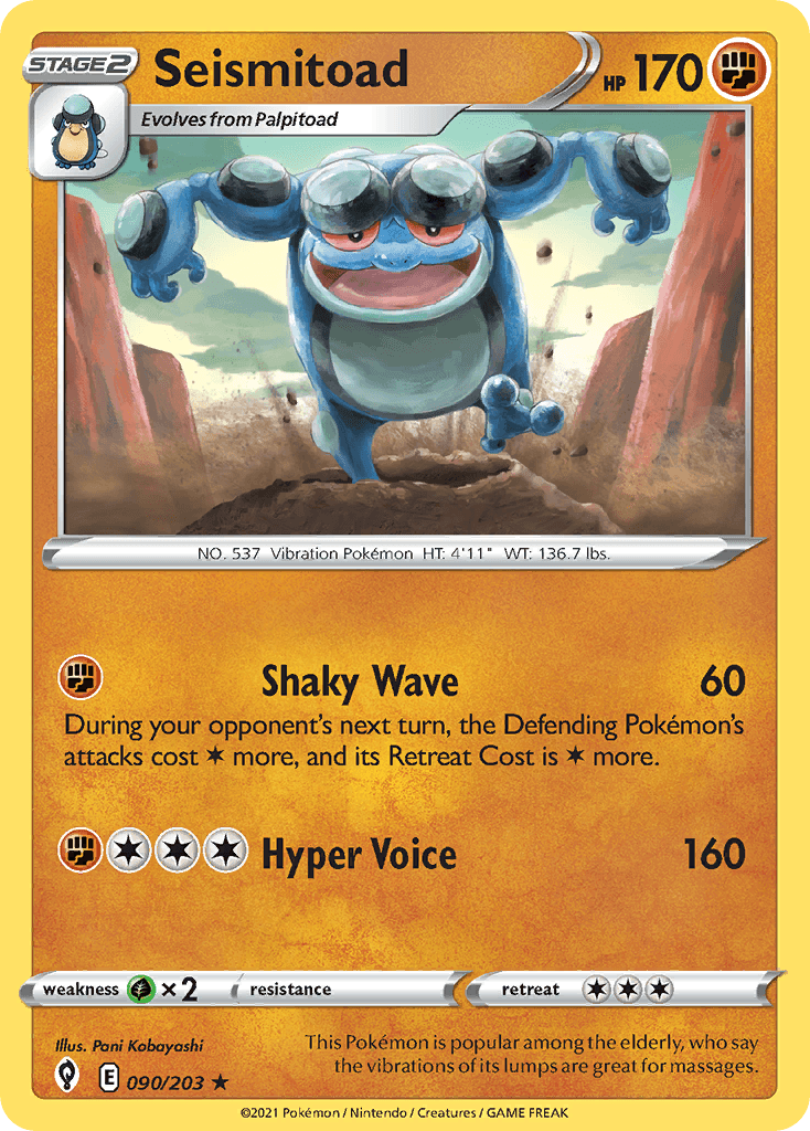 Seismitoad, carta 90 de Evolving Skies