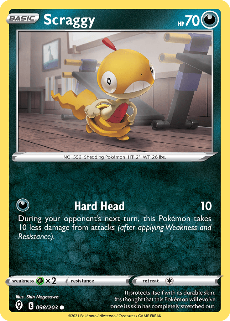 Scraggy, carta 98 de Evolving Skies