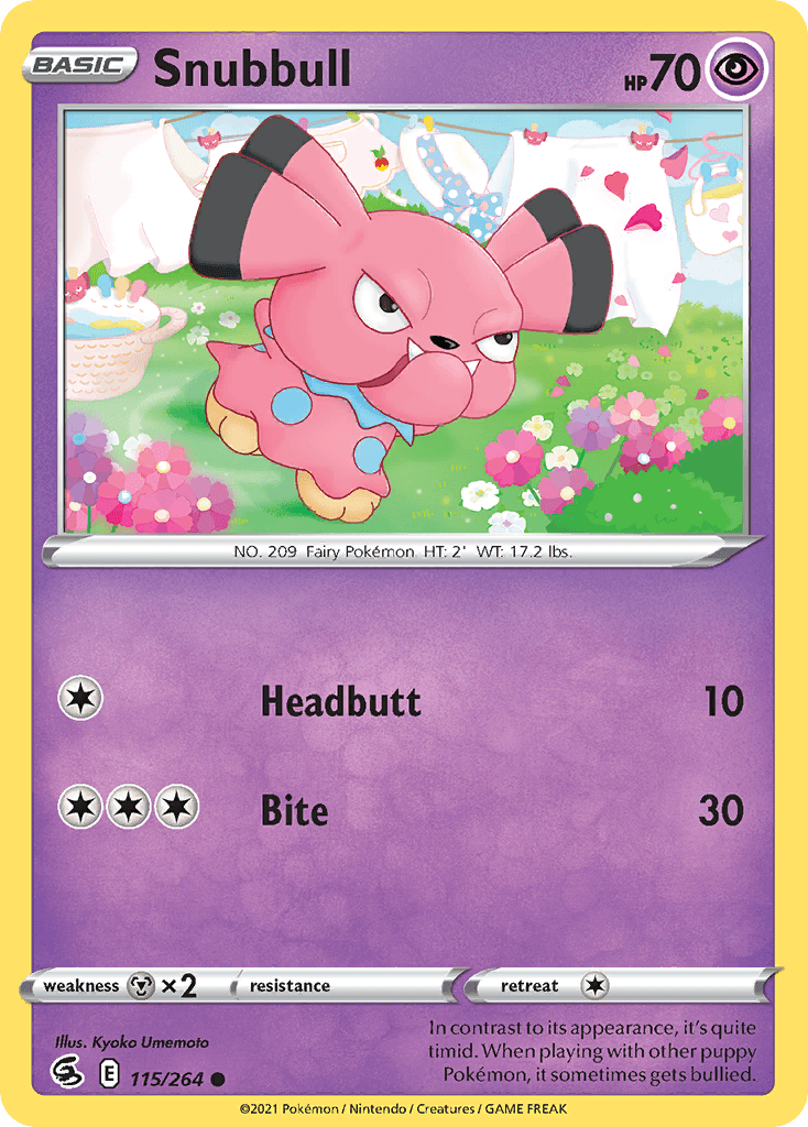 Snubbull, carta 115 de Fusion Strike