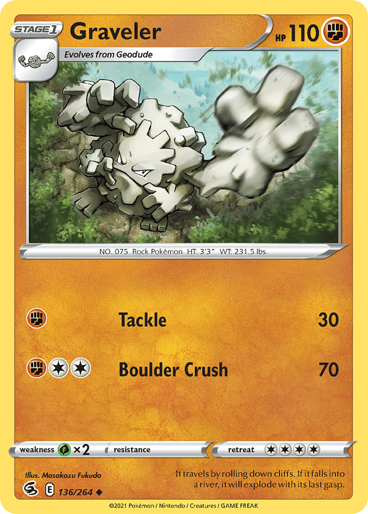 Graveler, carta 136 de Fusion Strike