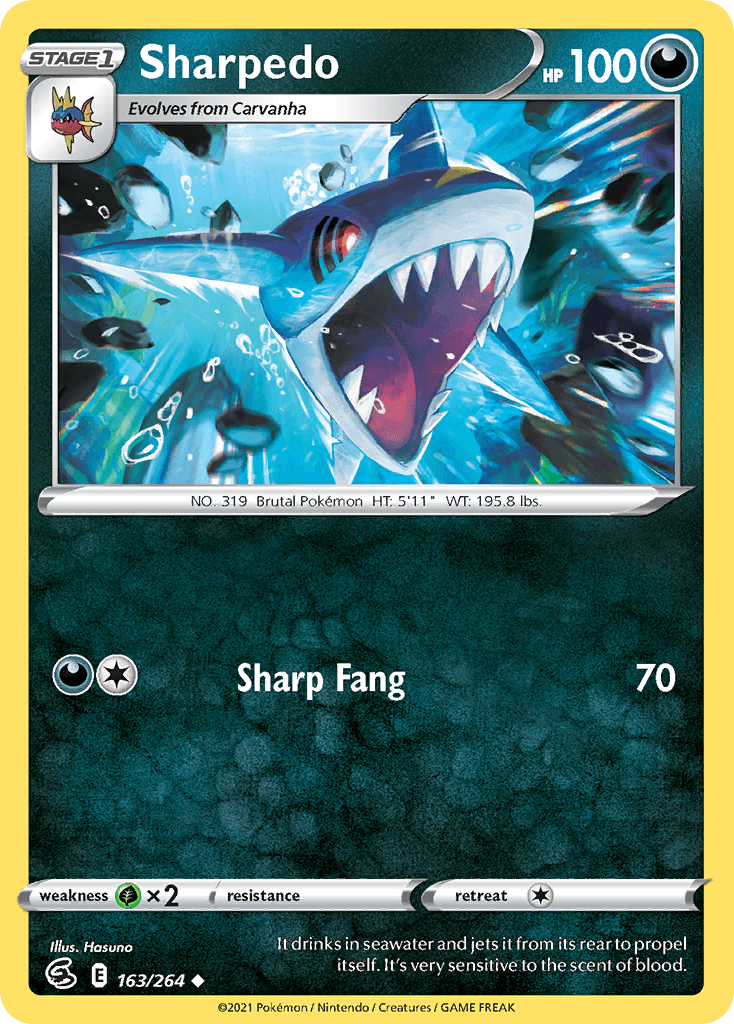 Sharpedo, carta 163 de Fusion Strike