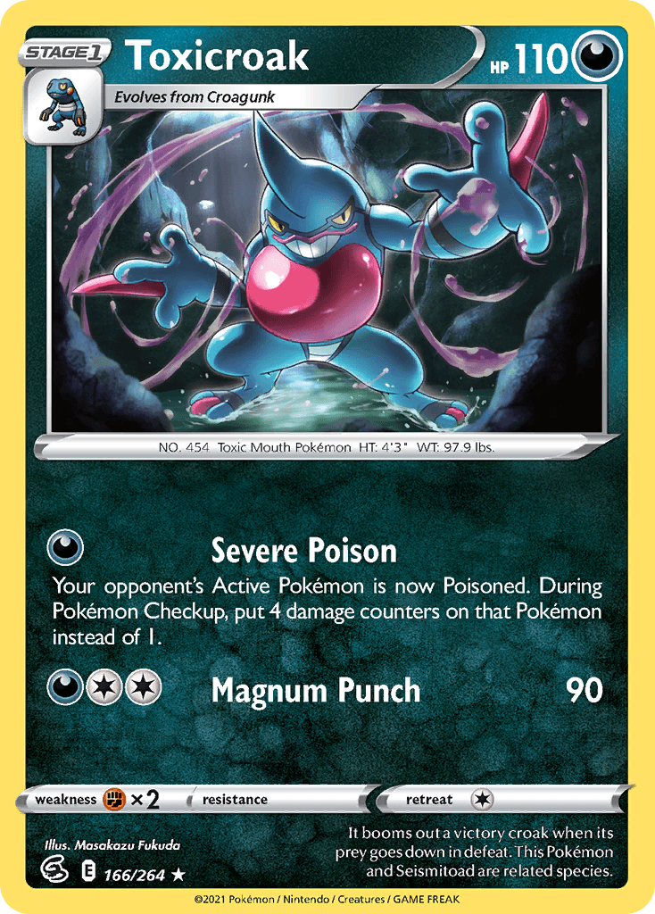 Toxicroak, carta 166 de Fusion Strike