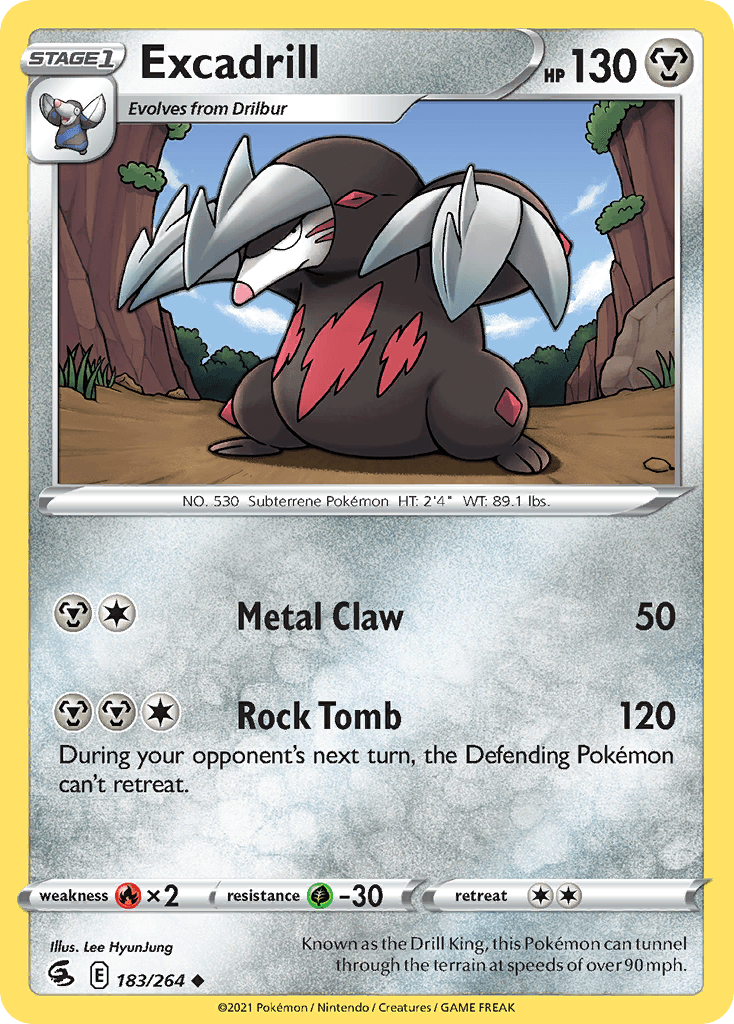 Excadrill, carta 183 de Fusion Strike
