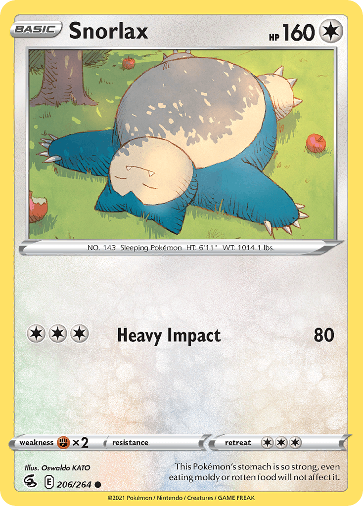 Snorlax, carta 206 de Fusion Strike