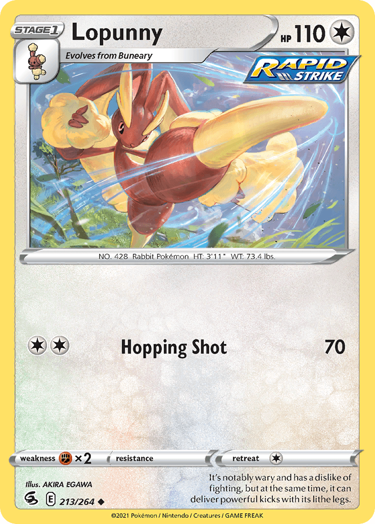 Lopunny, carta 213 de Fusion Strike