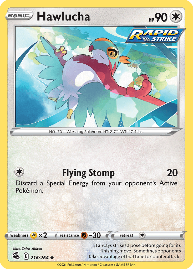 Hawlucha, carta 216 de Fusion Strike
