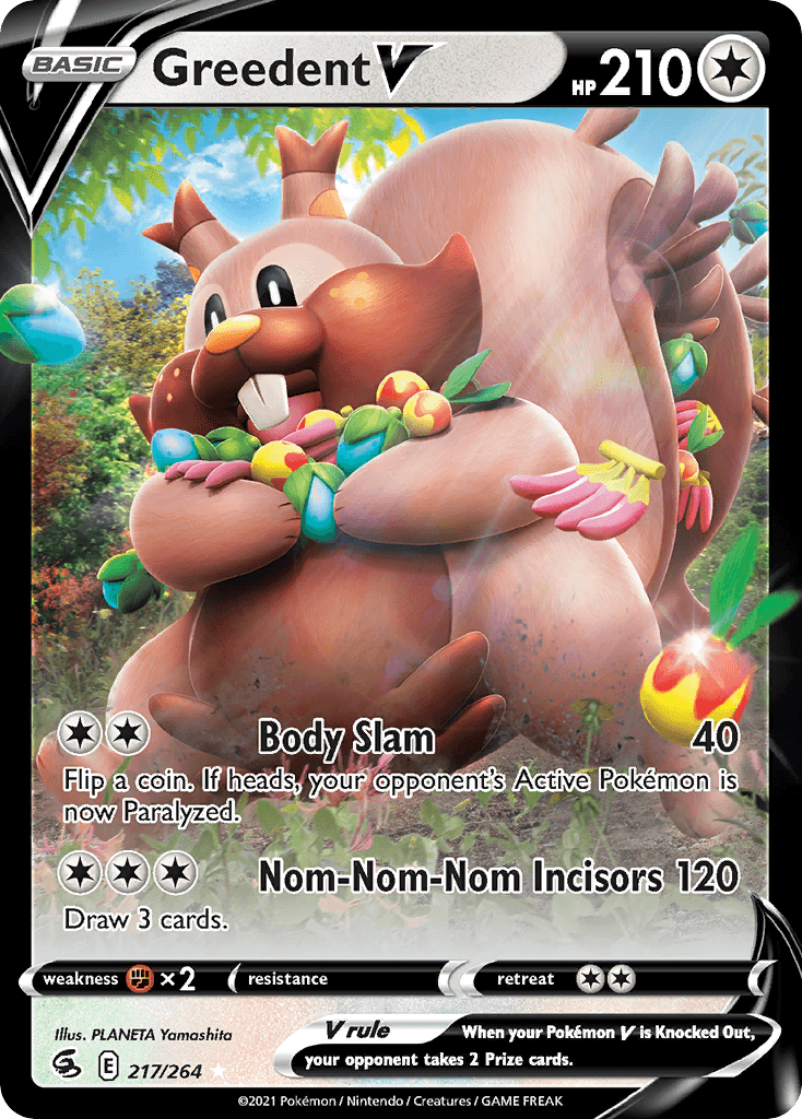 Greedent V, carta 217 de Fusion Strike