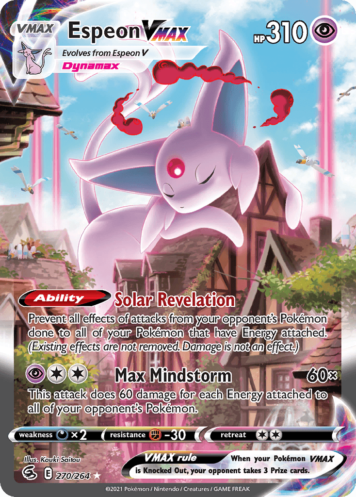 Espeon VMAX, carta 270 de Fusion Strike