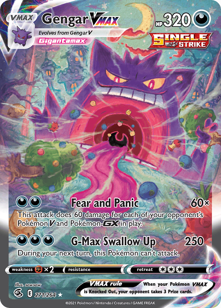 Gengar VMAX, carta 271 de Fusion Strike