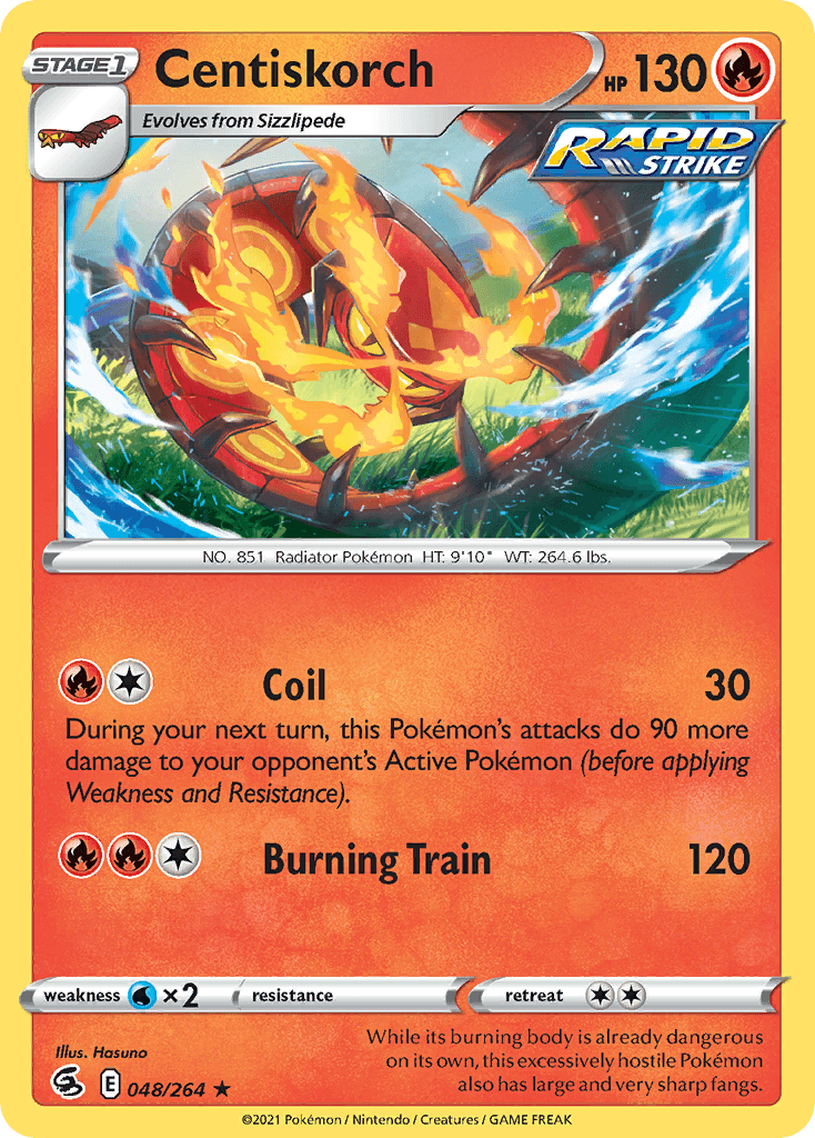 Centiskorch, carta 48 de Fusion Strike