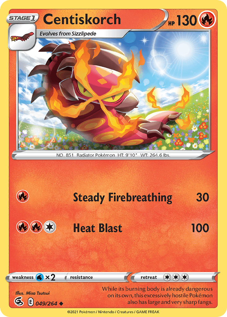 Centiskorch, carta 49 de Fusion Strike