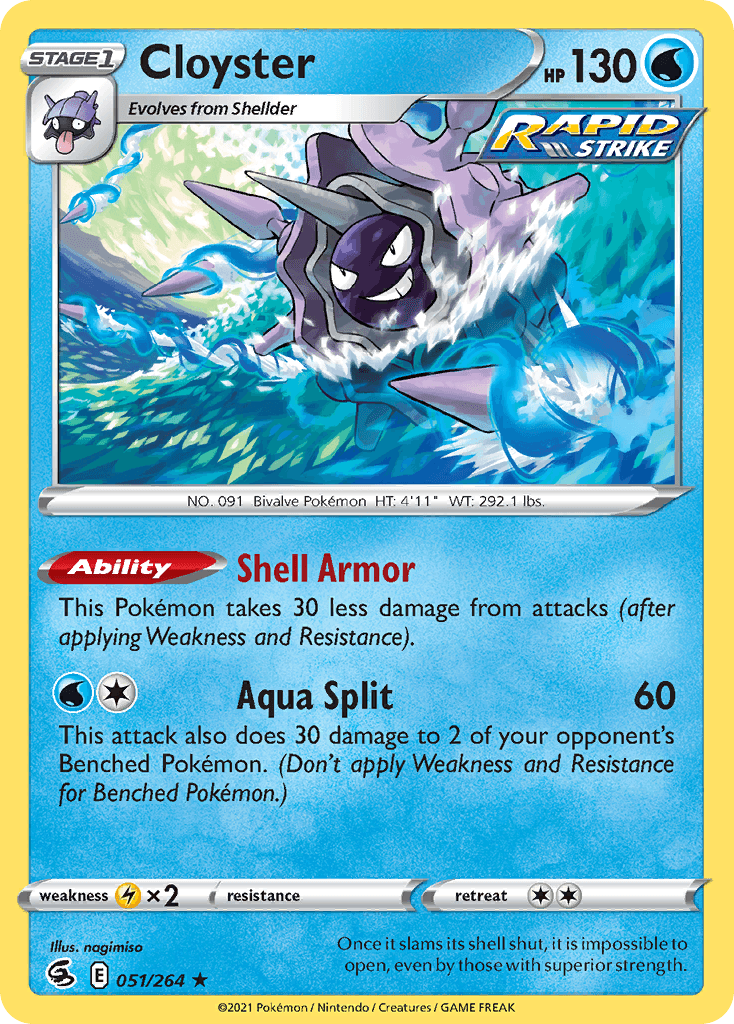 Cloyster, carta 51 de Fusion Strike