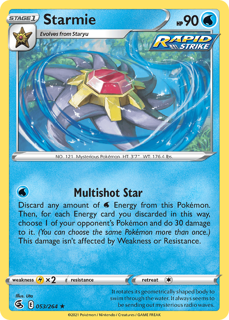 Starmie, carta 53 de Fusion Strike