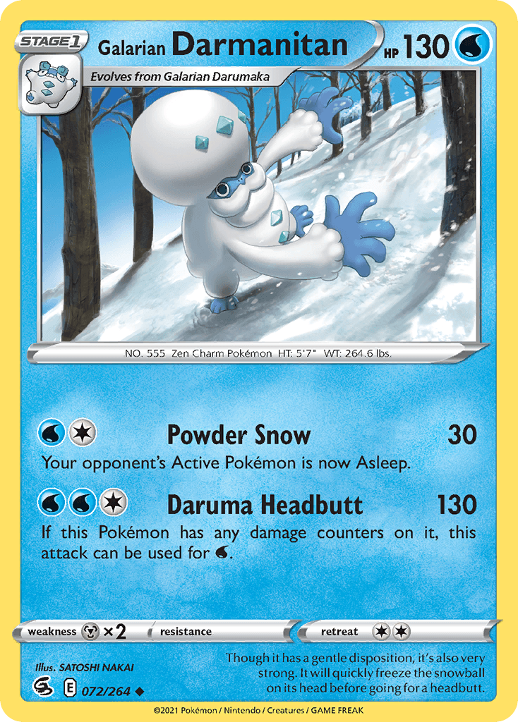 Galarian Darmanitan, carta 72 de Fusion Strike