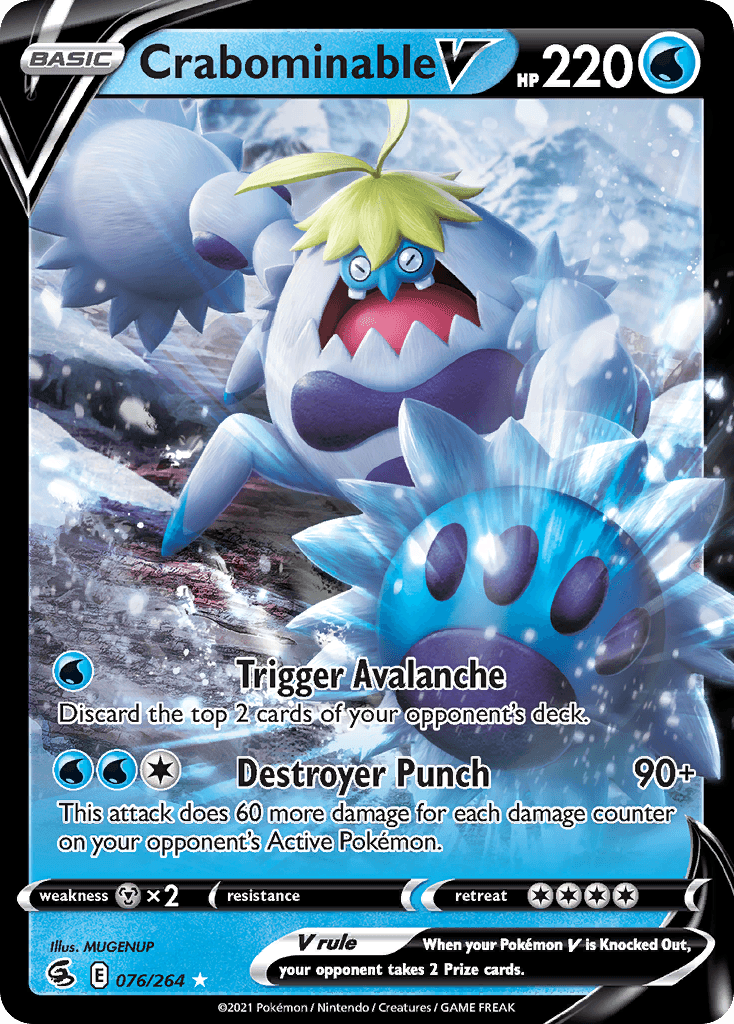 Crabominable V, carta 76 de Fusion Strike